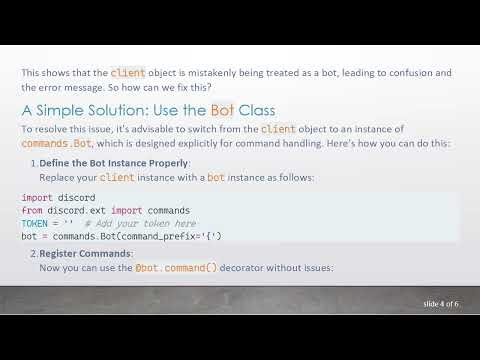 Understanding AttributeError: 'Client' object has no attribute 'command' in Discord.py