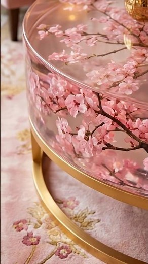 How to Make a Stunning Epoxy Resin Flower Table (Satisfying DIY) #ResinArt #DIYHomeDecor #shorts