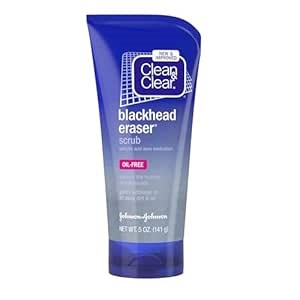 Clean & Clear Blackhead Eraser Facial Scrub with 2% Salicylic Acid, Acne-Prone Face Wash for Daily Exfoliation, Oil-Free Face Scrub to Remove Blackheads, Dirt, and Oil, 5 Fl. oz