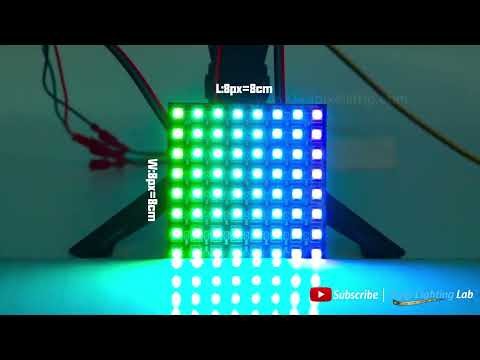 8x8 Pixel LED Screen Demo | RGB Addressable LED Matrix Mini Display Test