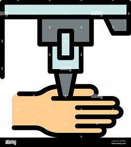 Medical printer icon. Outline Medical printer vector icon for web design isolated on white background color flat Stock Vector Image & Art - Alamy