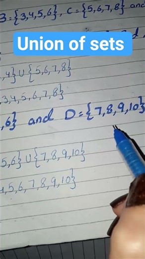 how to find union of sets? B union D (BUD)#shorts