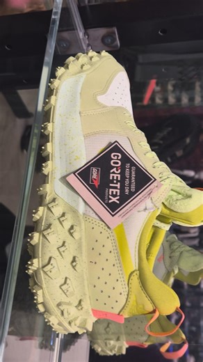 Nike Air Jordan 1 Low Element Gore-Tex featuring waterproof materials, rugged outsole for trail use.