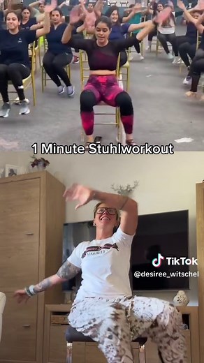 1 Minute Stuhl-Workout: Kein Equipment, kein Ausreden