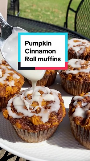 Pumpkin Cinnamon Roll Muffins Recipe for Fall Baking