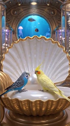 inside the submarine tweetu and budgie conshell of a sea