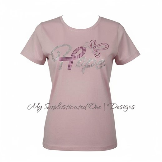 Pink Rhinestone HOPE Awareness T-shirt & Sweatshirt - Etsy