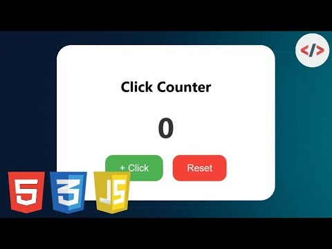 ⚡ Simple Click Counter using HTML, CSS & JS — Beginner Tutorial