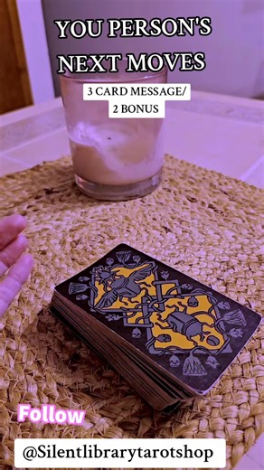 #allsignsincluded♒♓♈♉♊♋♌♍♎♏♐♑ #silentlibrarytarot # THREE CARD MESSAGE WITH TWO BONUS CARDS.FOR ALL SIGNS AND LOVE, WHAT IS YOUR PERSON'S NEXT MOVES TOWARDS YOU🤔♥️#LIVEIncentiveProgram #LIVEStory #PaidPartnership