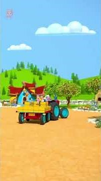 Wheels on the Tractor, Fun Farm Song #nurseryrhymes #kidssongs #shorts