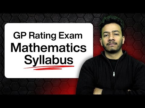 GP Rating Exam Maths Syllabus