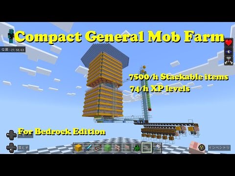 [Minecraft] Compact General Mob Farm [7,500 STACKABLE items per hour]