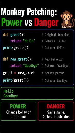 Monkey Patching in Python: Power or Danger? 🐍🐒🔥⚠️