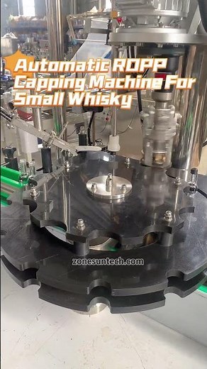 ZONESUN Automatic Roll-On Pilfer Proof ROPP Capping Machine For Small Whisky Bottles #cappermachine