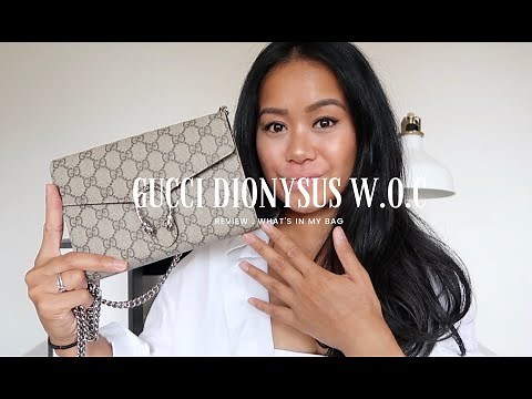 GUCCI DIONYSUS WALLET ON CHAIN review + what fits inside + different ways to wear ||