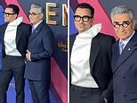 Dan and Eugene Levy proudly pose on the 2024 Emmys red carpet