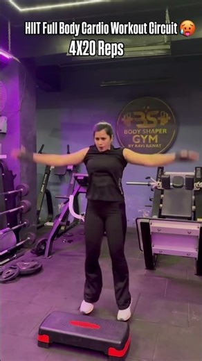 HIIT Full Body Cardio Workout Circuit 🥵 #fatloss #cardioworkout #hiit #weightloss #toningworkout