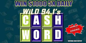 Win $1,000 5X Daily With WiLD 94.1 Cash Word!