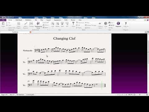 Sibelius 7.5 Tutorial Series - Changing Clef