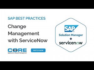 ServiceNow Connector for SAP Solution Manager ChaRM - Webinar