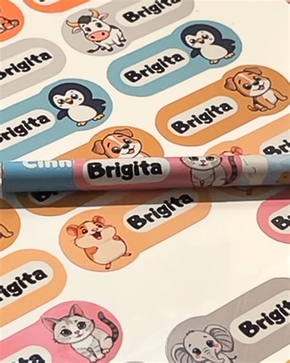 Personalised Kids Name Stickers, Waterproof School Labels, Cute Animal Name Labels for Lunch Box, Bottles & Supplies, School Essentials - Etsy