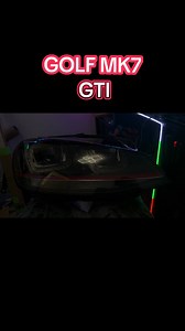 golf mk7 gti previously only 1 u shap drl and now converted to dual u with bottem and devil eye with full RGB show mode and sequential indicators #mk7 #golf #vw #gti | R.J'S automotive lighting