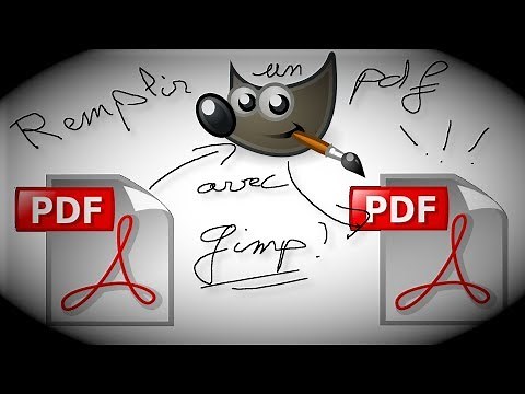 Tuto Gimp remplir un fichier PDF mono-page et exporter
