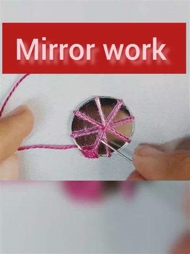 Mirror work embroidery