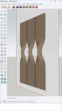 SketchUpTutorial ✨️Tricks Modeling Wall display in SketchUp