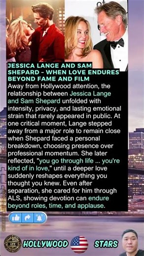 Jessica Lange And Sam Shepard – When Love Endures Beyond Fame And Film
