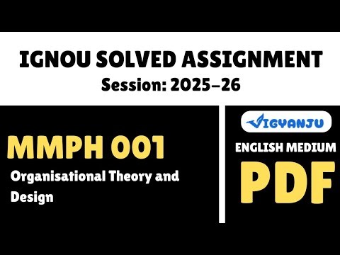 IGNOU MMPH 001 Solved Assignment 2025-26 Pdf Download | IGNOU MBA Solved Assignment 2025-26