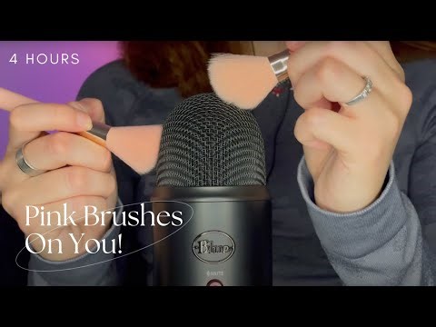 4 Hours ASMR | Brushes On You! (Ambient Fireplace, No Talking)