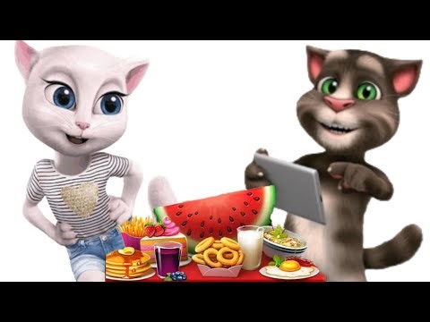 ASMR Talking My Tom Live Stream Food Reaction Funny Day Eating With Angela
