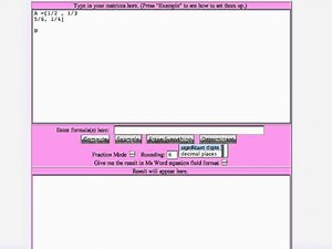 Adding matrices using the matrix tool