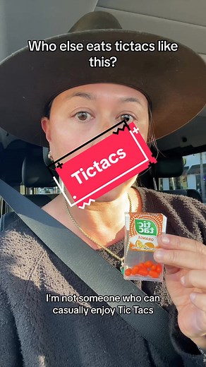Who else eats tictacs like this? #snacking #fypシ #eatingshow