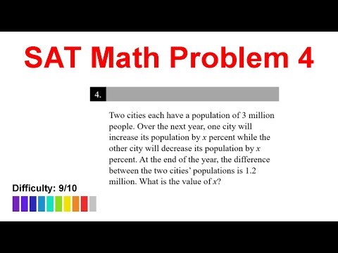 SAT Math Practice Problem 4 (Percentages)