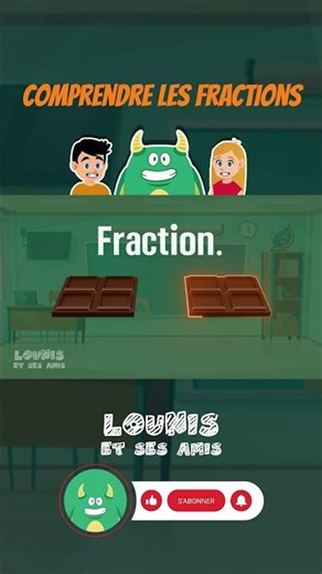 Comprendre les fractions facilement #learning #fractions #animation #maths