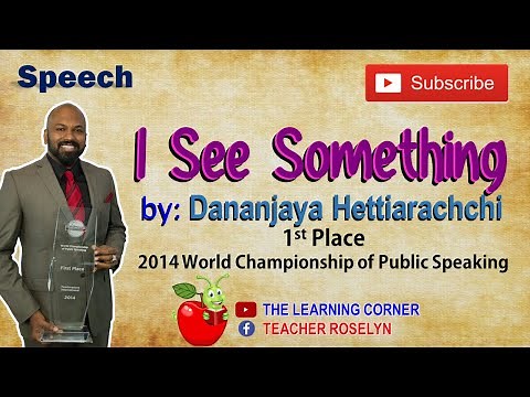 I See Something - Speech by Dananjaya Hettiarachchi (With Subtitles)