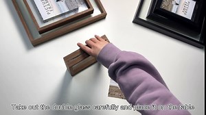 6x8 Floating Frame, Floating Picture Frames Display to 4x6 5x7 Photo for Floating Effect, Tabletop or Wall Hanging, Walnut Brown 2 Pack