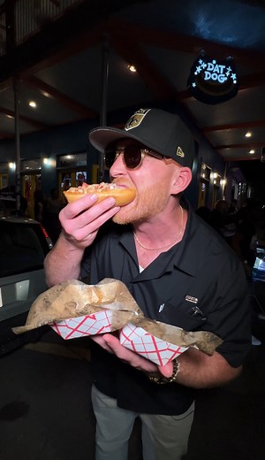 Fixing to throw down on a Crawfish Dat Dog in New Orleans #datdog #neworleans #louisiana #geraldgruenig #mrweatherall | Gerald Gruenig