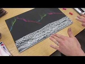 Easy Winter Landscape - middle school art lesson