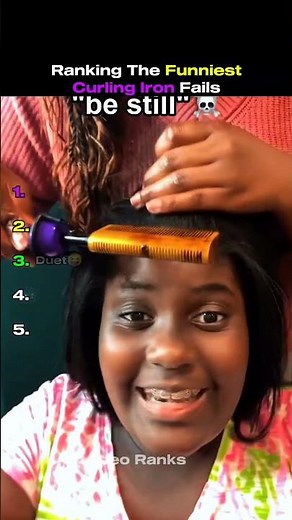 Ranking The Funniest Curling Iron Fails #shorts #beautyfails #hairhumor
