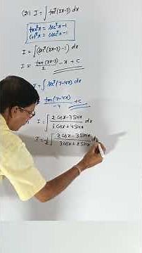 NCERT Class 12 Ex 7.2 Q21, 22 and 24 |Integrate 〖tan〗^2 (2x+3) | NCERT Class 12 Maths