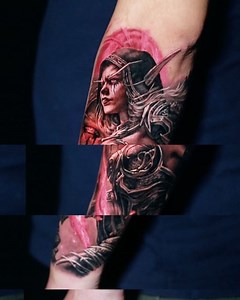 Lu Li on Instagram: "Slyvanas Winrunner World of Warcraft sleeve in progress Done with： @kwadron @pantheraink @bheppo #windrunner #warcrafttattoo #slyvanas #wow #worldofwarcraft #worldofwarcrafttattoo #tattoo #tattooideas #tattoodesign #sleevetattoo #tattoooftheday #tattooofinstagram #realismtattoo #tattooartists #tattooinspiration #inkedup #inktober #sleeveinprogress #tat #纹身 #刺青 #chinatattoo #kwadron #hktattoo #taiwantattoo #macautattoo #singaporetattoo #shanghaitattoo #beijingtattoo"