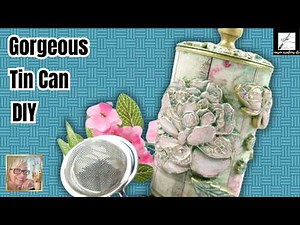 Transform TIN CANS into MASTERPIECES with Air Dry Clay Decoupage!