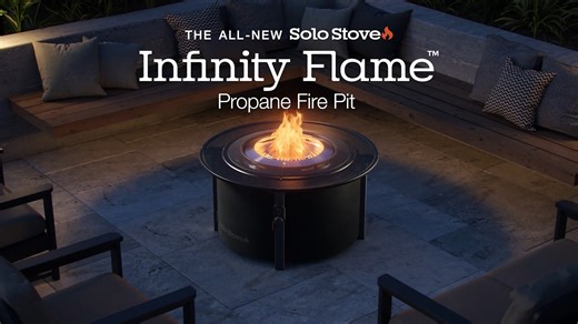 Meet the flame built for endless nights, with zero effort. Introducing our first Propane Fire Pit—the all-new Infinity Flame. With innovative burners, it recreates the look, movement, and magic of our iconic wood-burning smokeless flame. #BuiltForOutdoors #MadeForMoments | Solo Stove