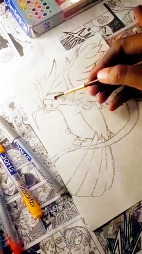 Satisfying Mega Pidgeot Pokémon Drawing ✍️✨#shorts