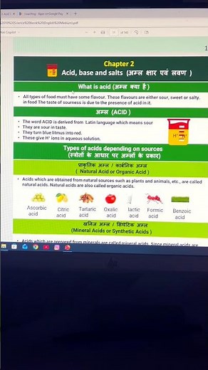 Class 10 science chapter 2 acid base & salts notes
