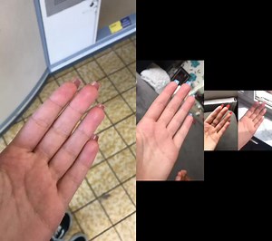 Showcasing Stunning Painted Nails in Close-Up