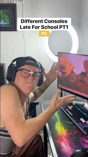 Consoles late for school PT1 #funny #comedy #humor #gamer #relatable #skit